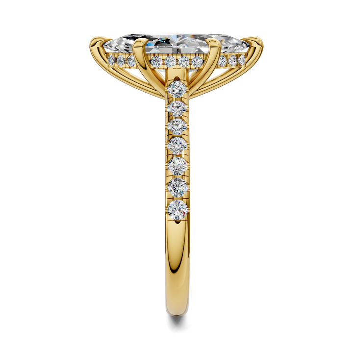 Hollie Hidden Halo Cathedral Pavé Ring