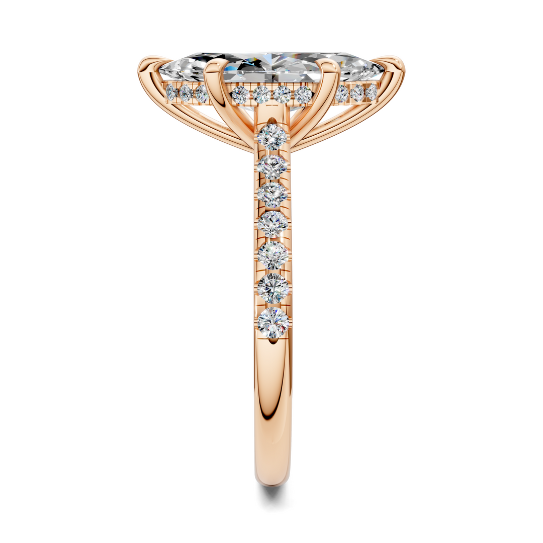 Hollie Hidden Halo Cathedral Pavé Ring
