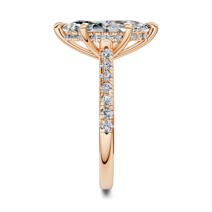 Hollie Hidden Halo Cathedral Pavé Ring