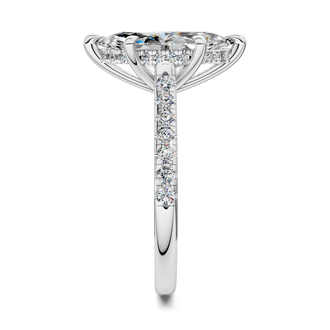 Hollie Hidden Halo Cathedral Pavé Ring
