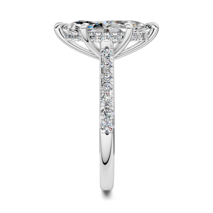 Hollie Hidden Halo Cathedral Pavé Ring