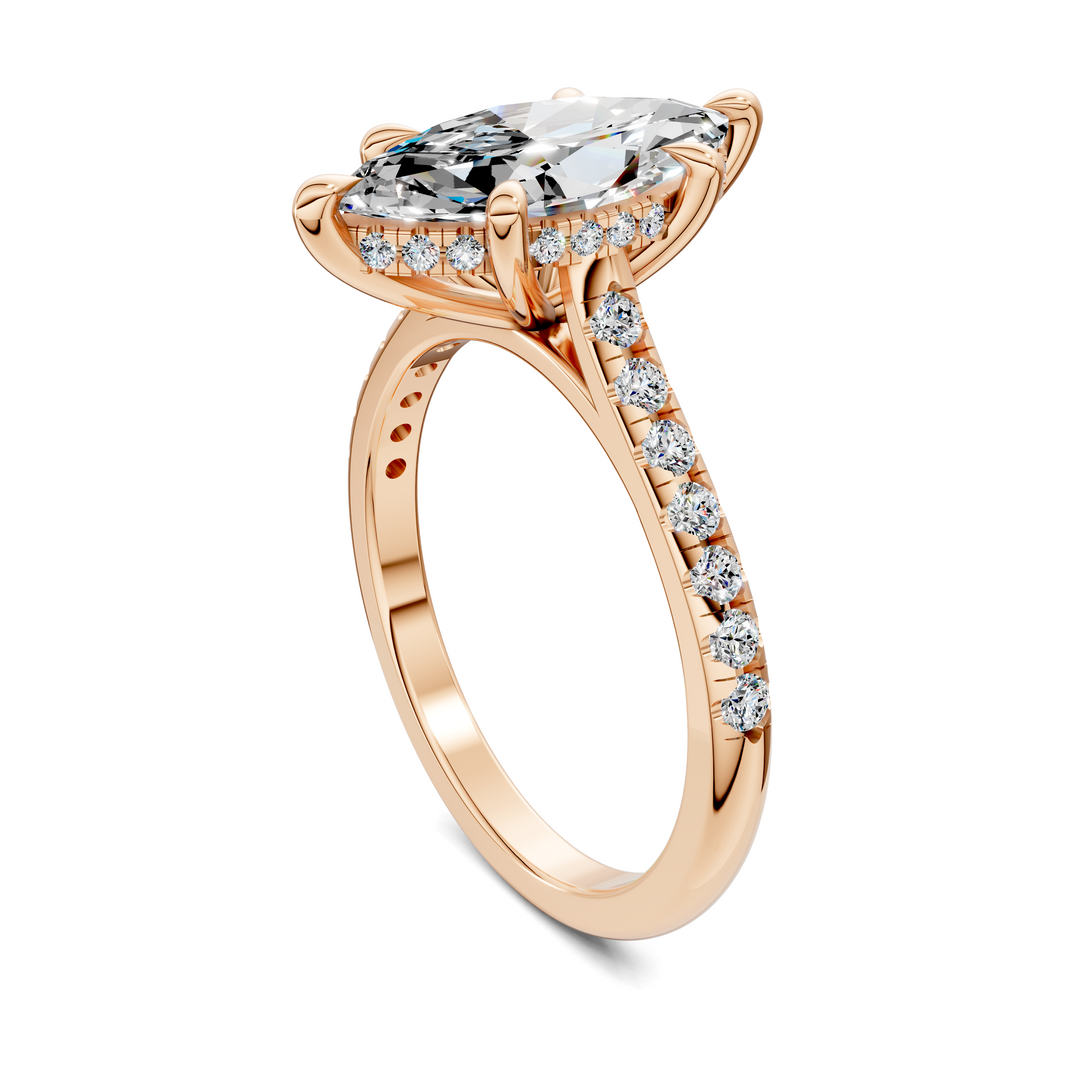 Hollie Hidden Halo Cathedral Pavé Ring