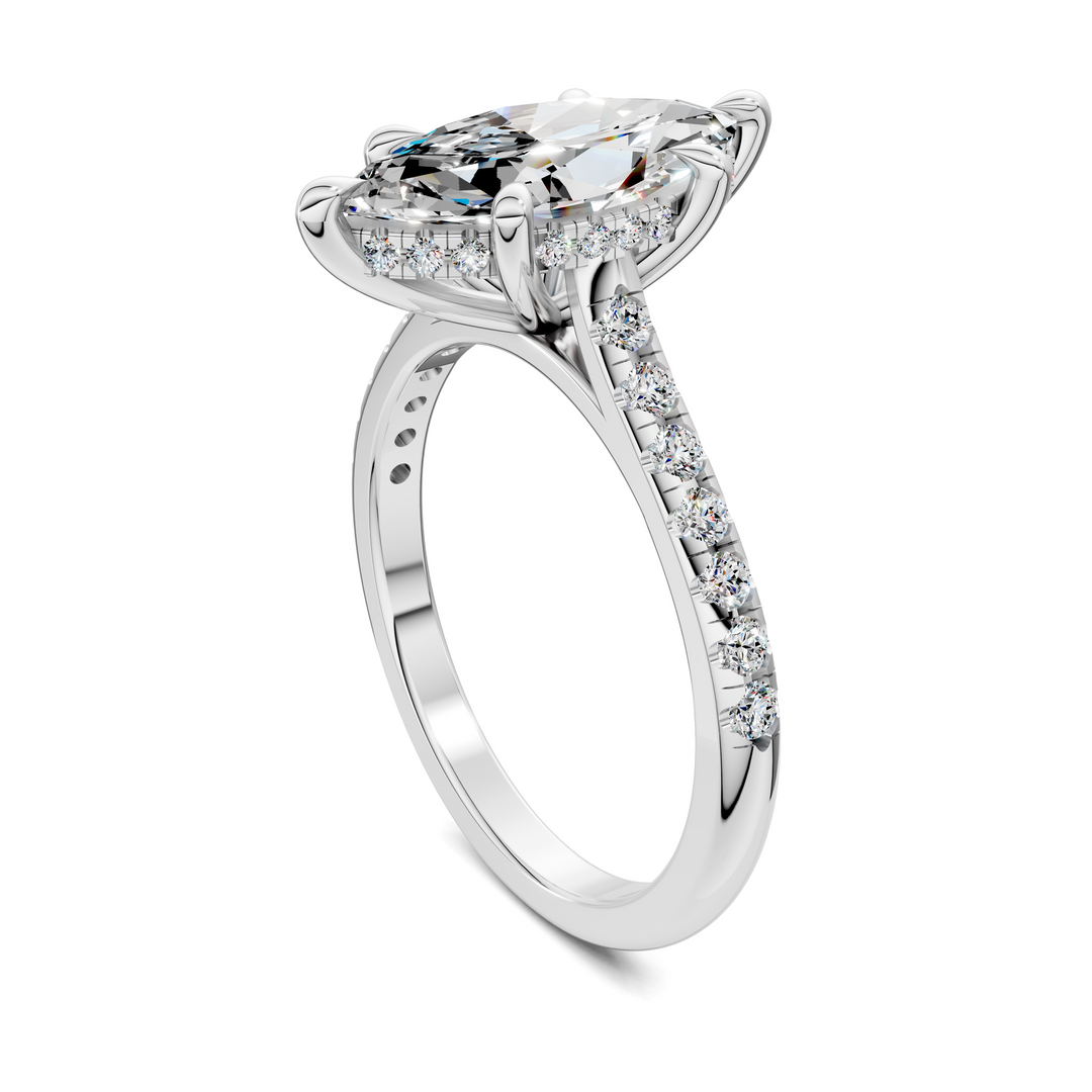 Hollie Hidden Halo Cathedral Pavé Ring