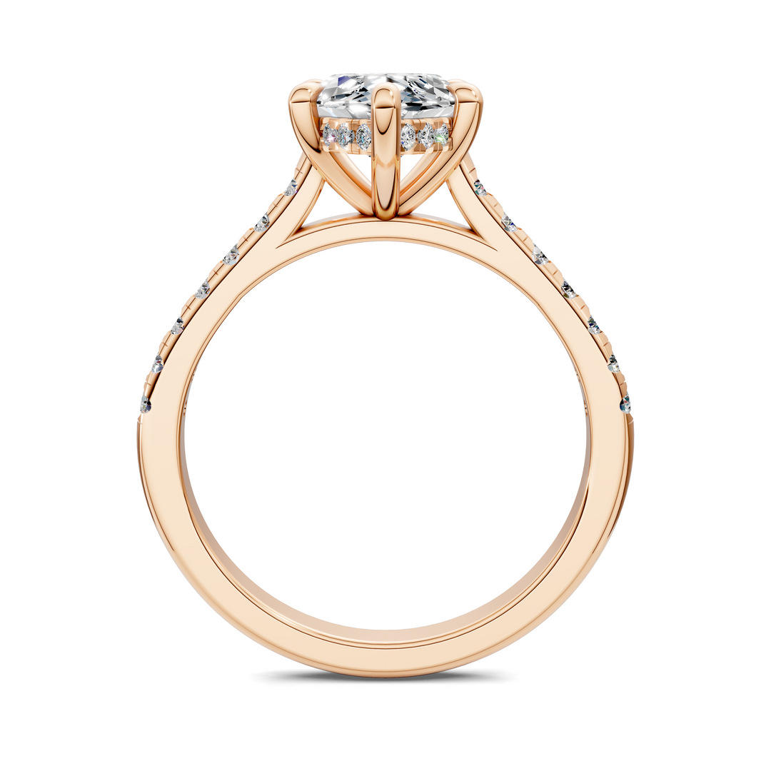 Hollie Hidden Halo Cathedral Pavé Ring