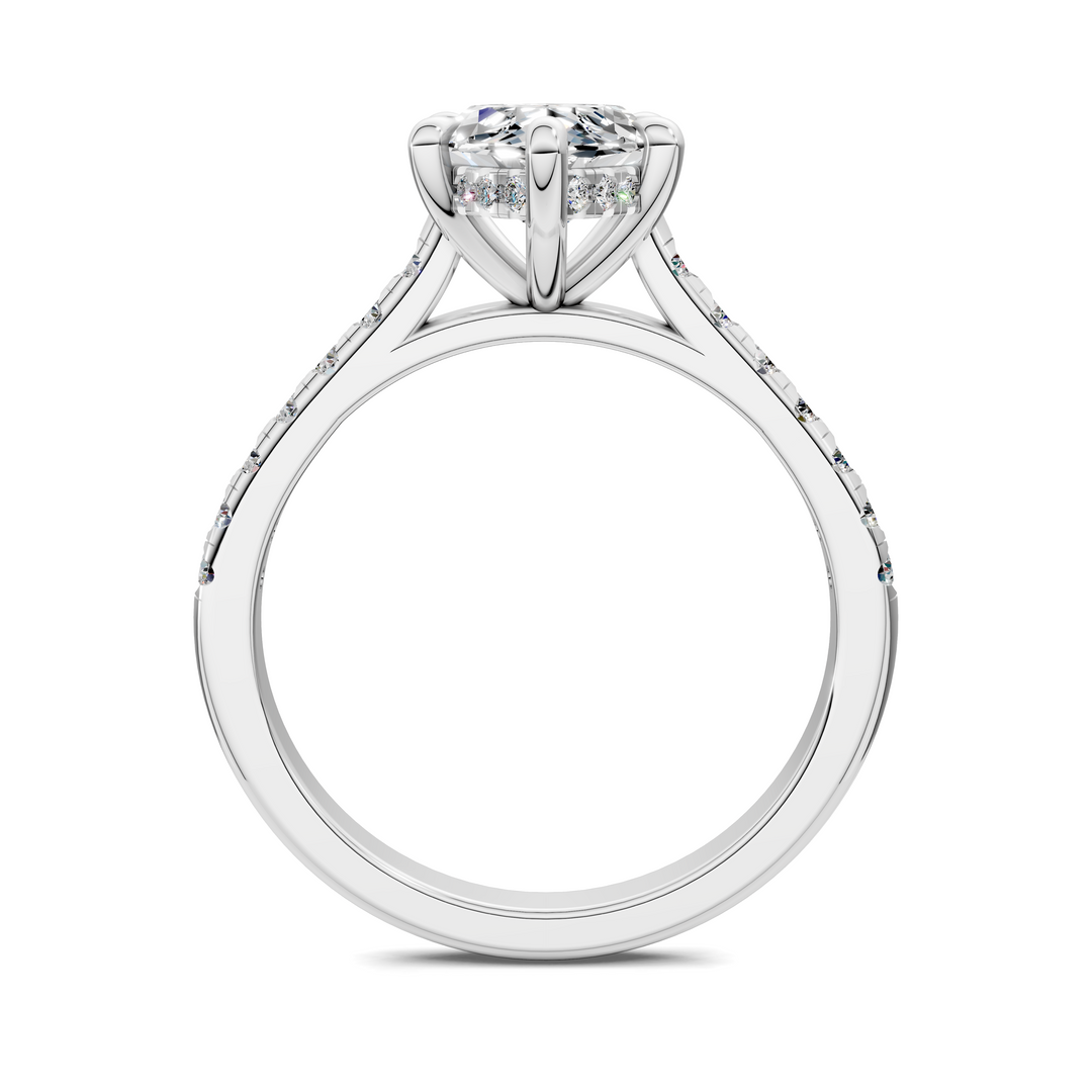 Hollie Hidden Halo Cathedral Pavé Ring