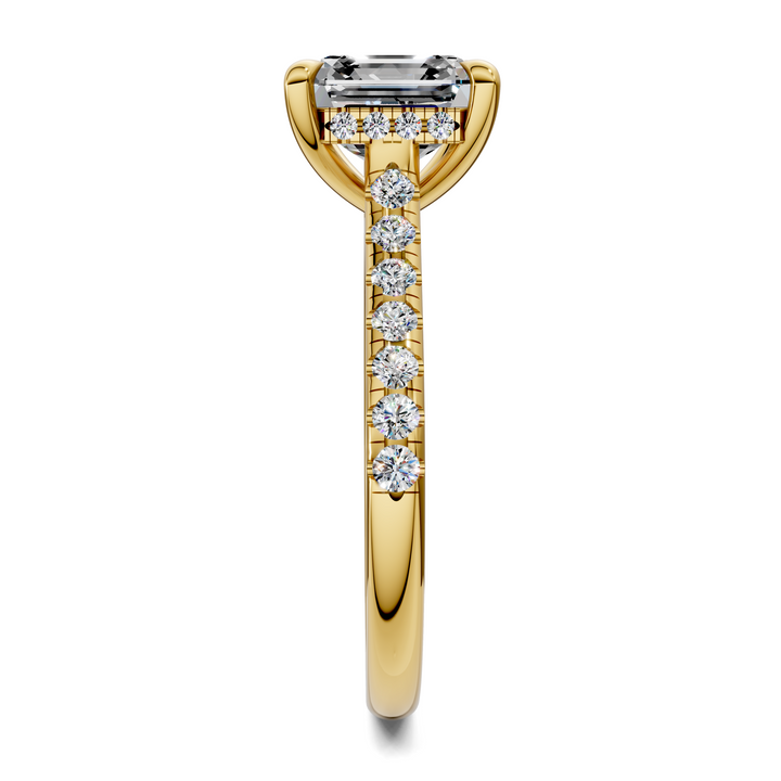 Hollie Hidden Halo Cathedral Pavé Ring