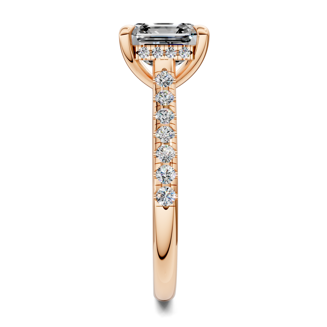Hollie Hidden Halo Cathedral Pavé Ring