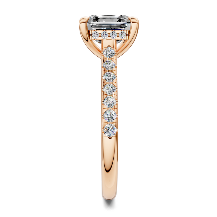 Hollie Hidden Halo Cathedral Pavé Ring