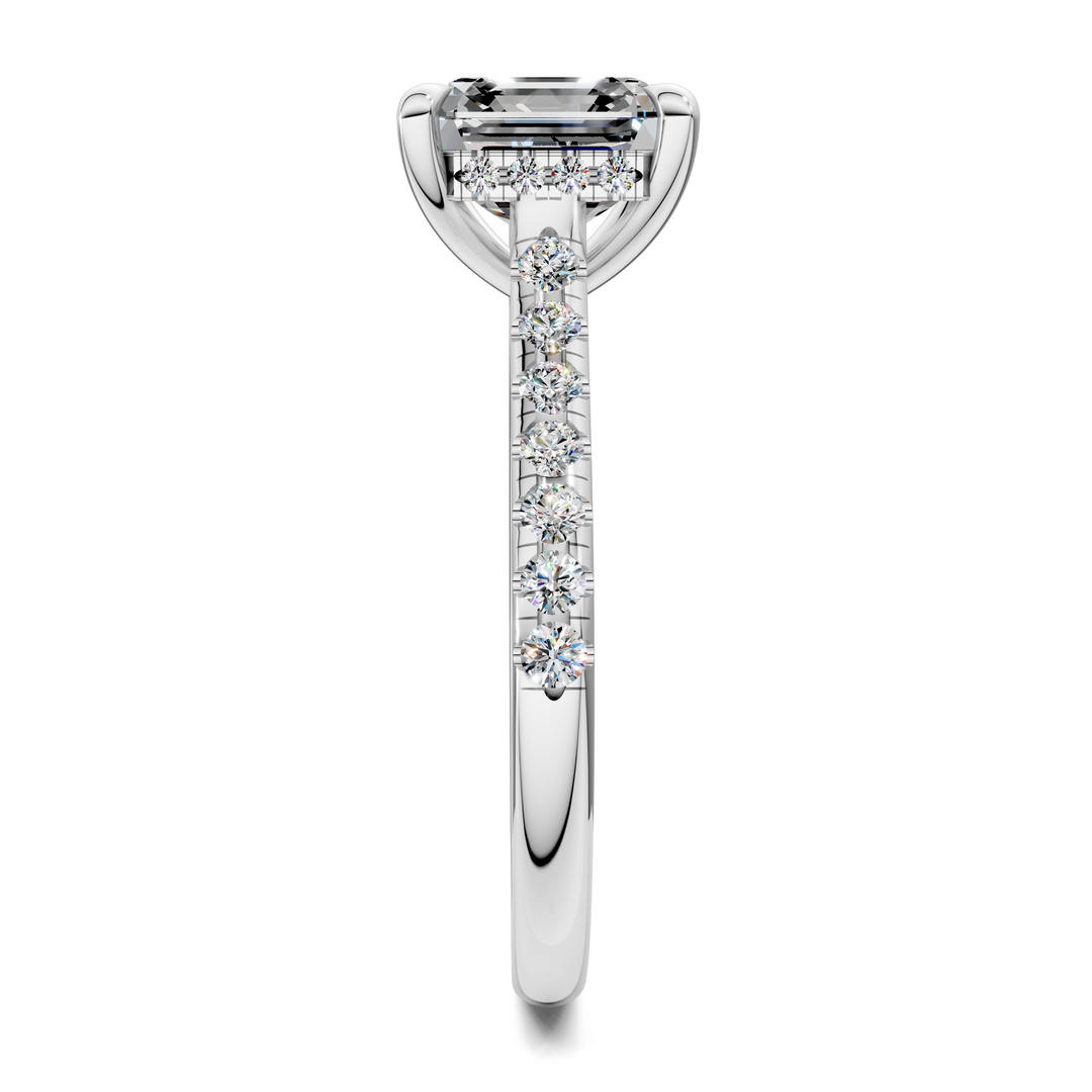 Hollie Hidden Halo Cathedral Pavé Ring