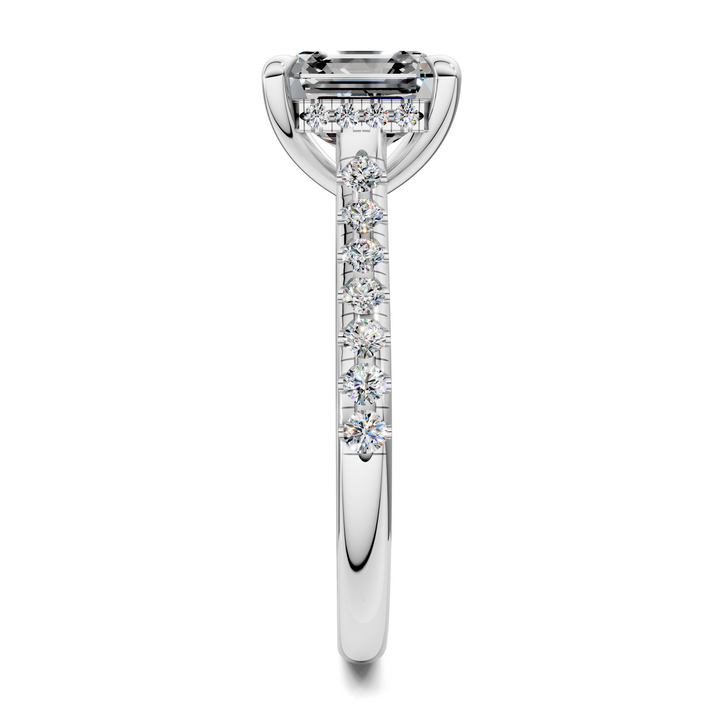 Hollie Hidden Halo Cathedral Pavé Ring