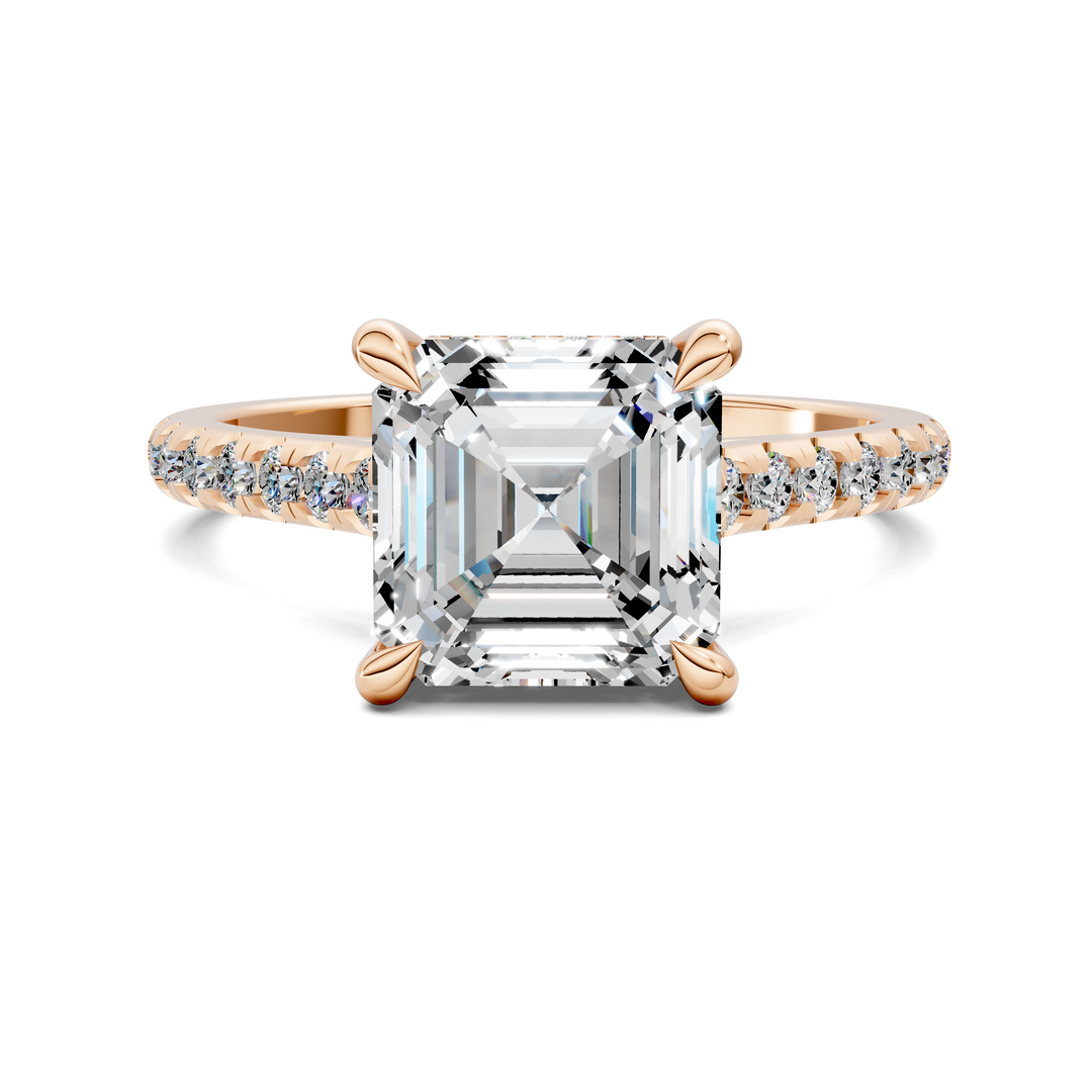 Hollie Hidden Halo Cathedral Pavé Ring