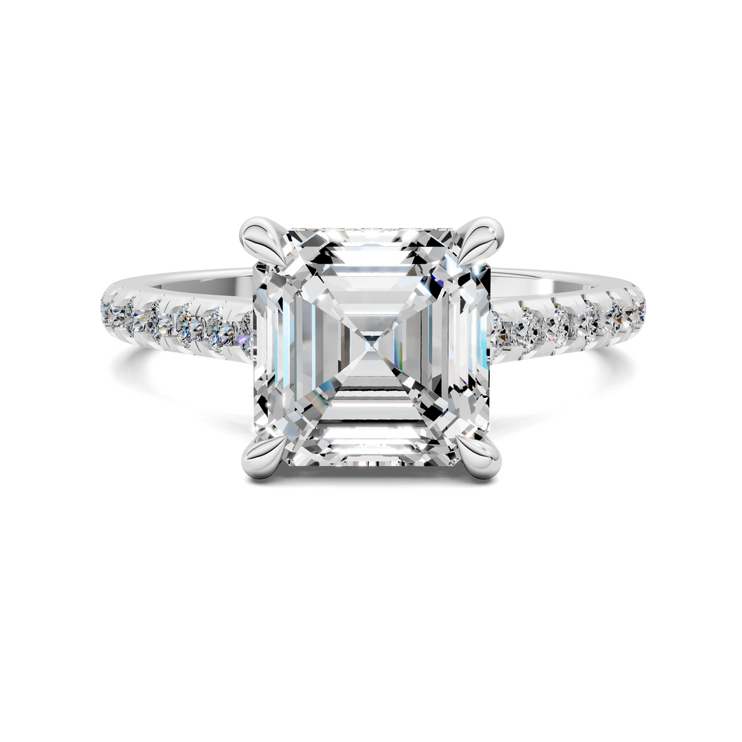 Hollie Hidden Halo Cathedral Pavé Ring