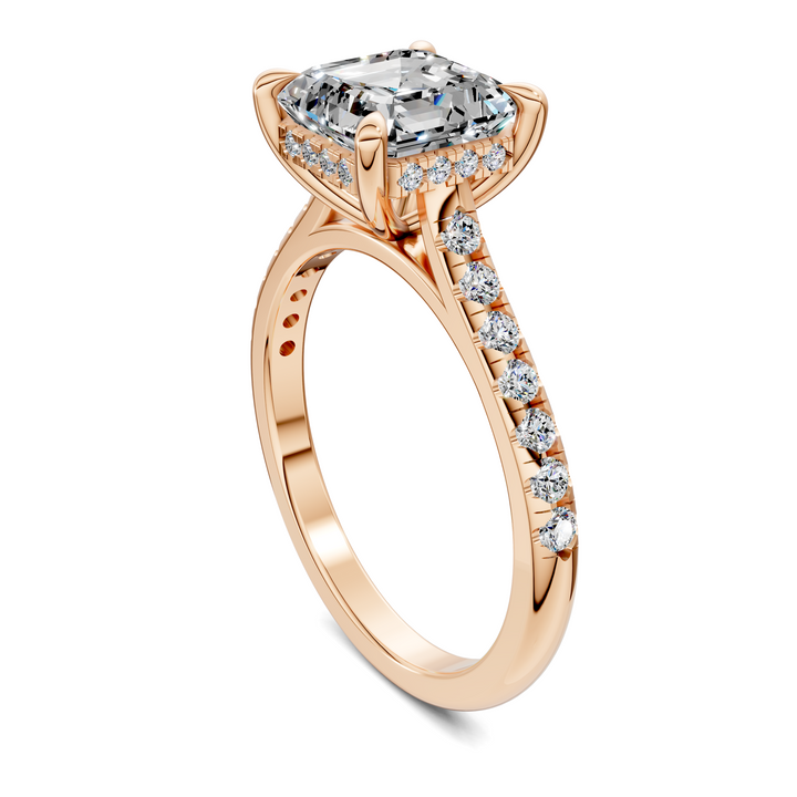 Hollie Hidden Halo Cathedral Pavé Ring