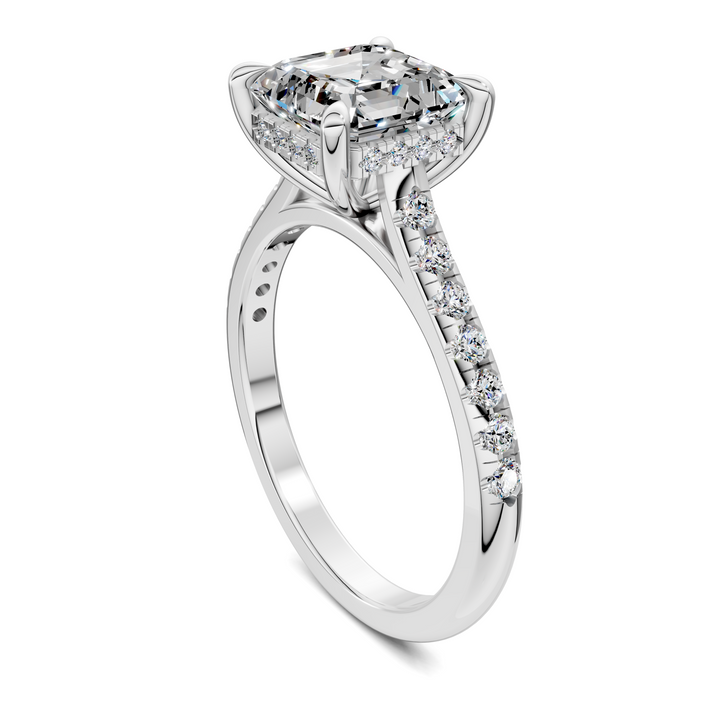Hollie Hidden Halo Cathedral Pavé Ring