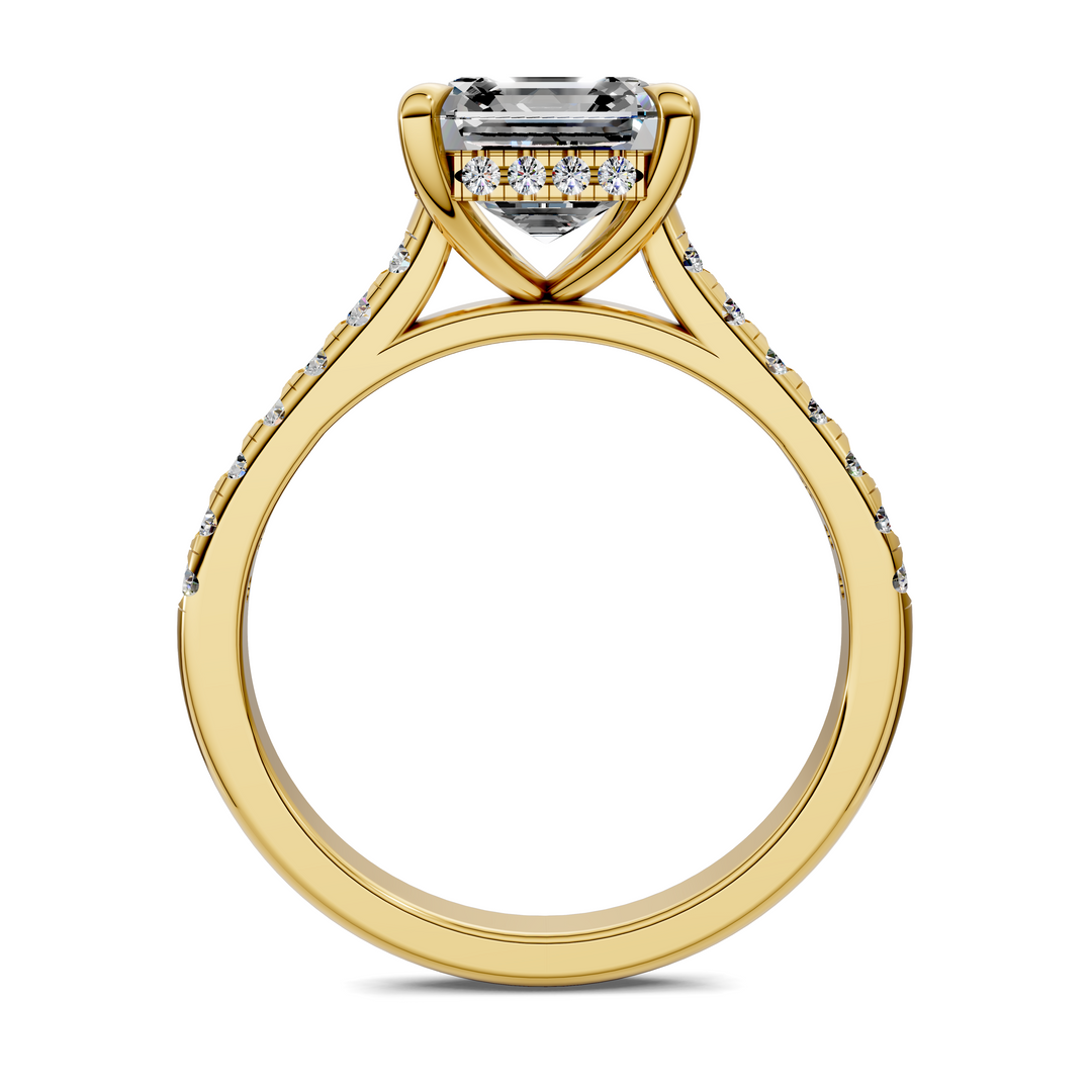 Hollie Hidden Halo Cathedral Pavé Ring