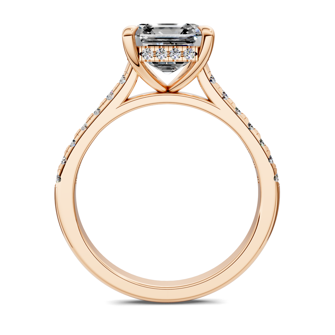 Hollie Hidden Halo Cathedral Pavé Ring
