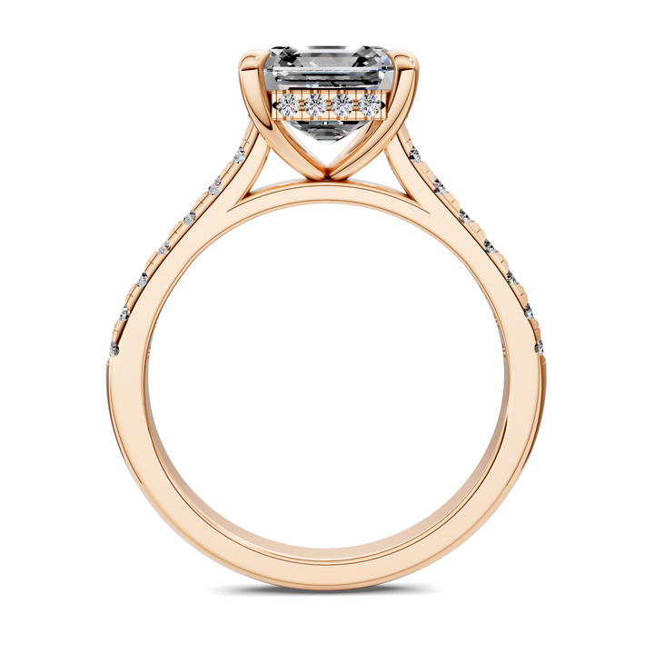 Hollie Hidden Halo Cathedral Pavé Ring