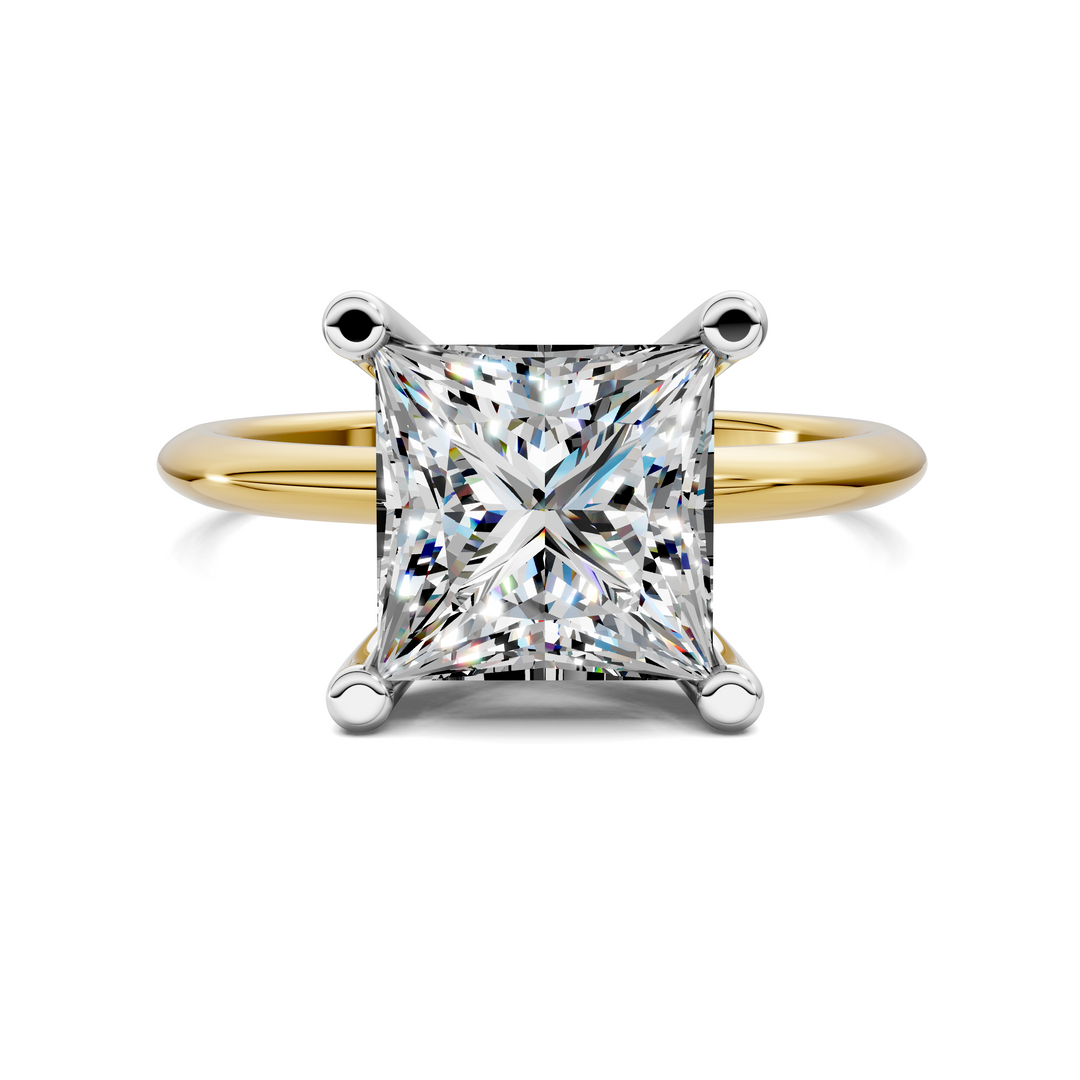 Sally Two-Tone Solitaire Ring