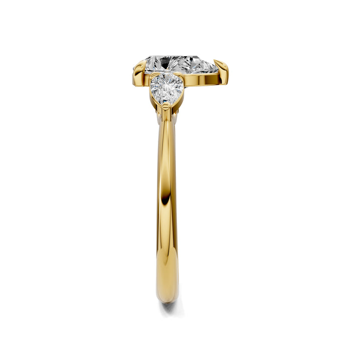 Emily Pear Three Stone Engagement Ring