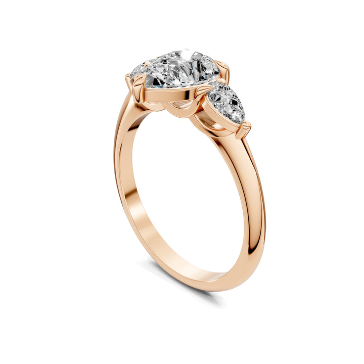 Emily Pear Three Stone Engagement Ring
