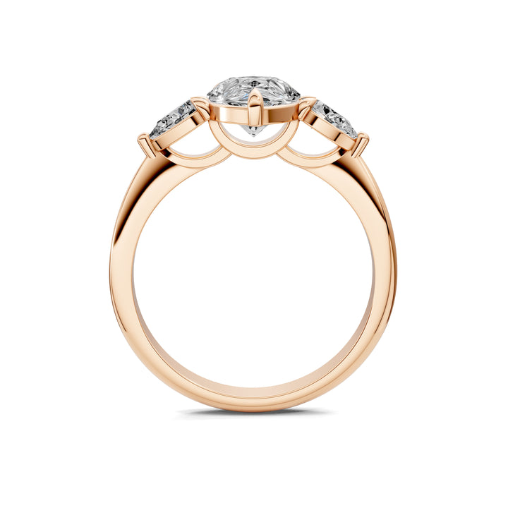 Emily Pear Three Stone Engagement Ring