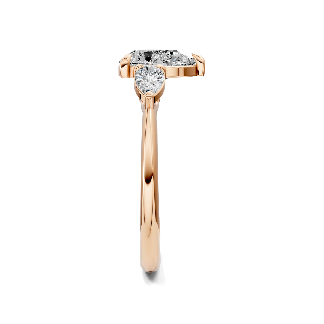 Emily Pear Three Stone Engagement Ring