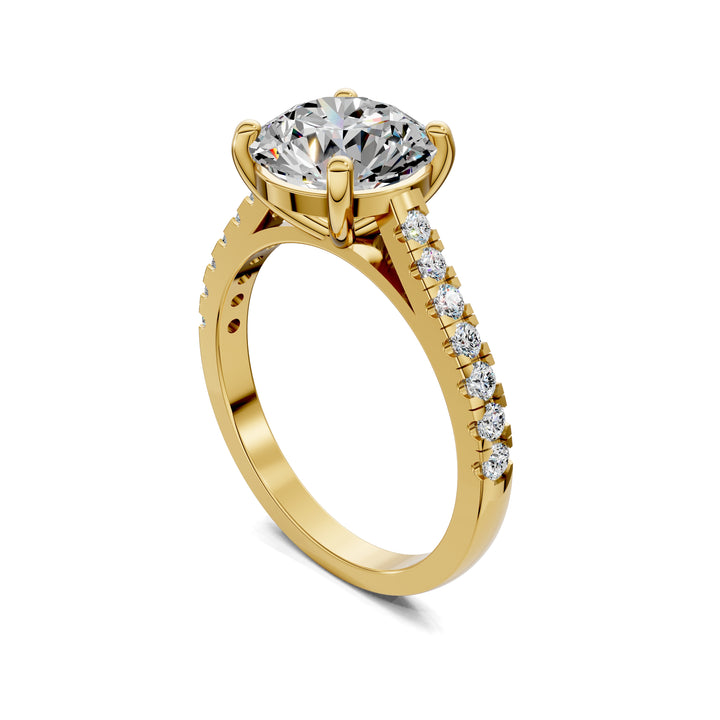 Aurora Pavé Diamond Engagement Ring