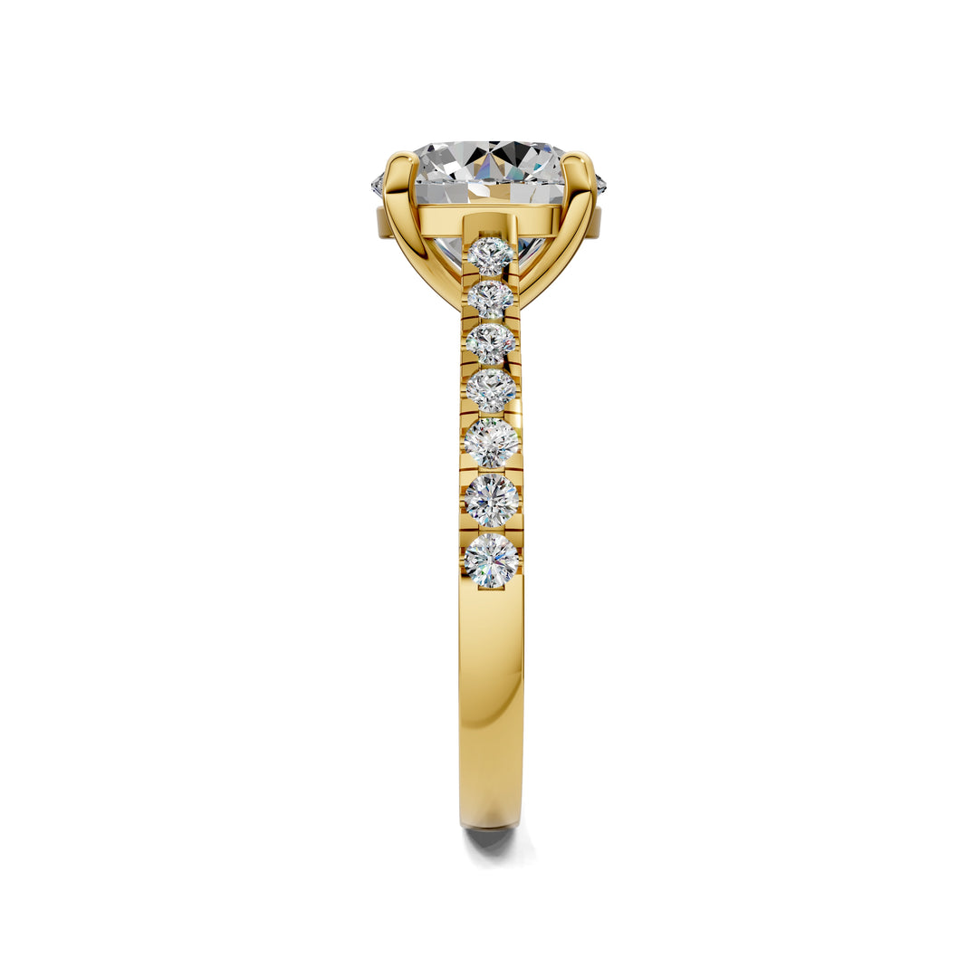 Aurora Pavé Diamond Engagement Ring