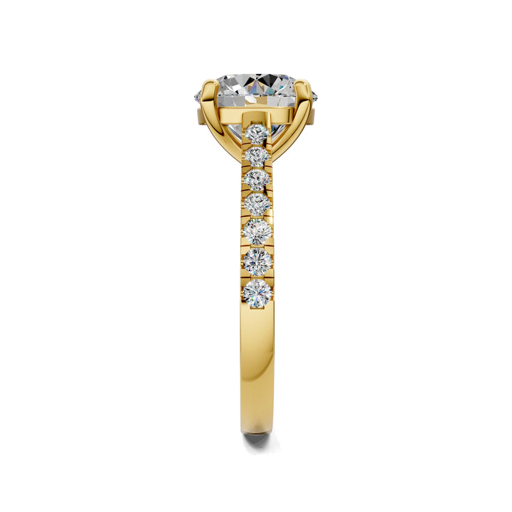 Aurora Pavé Diamond Engagement Ring