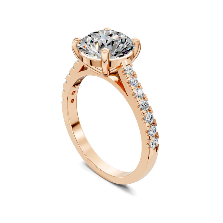 Aurora Pavé Diamond Engagement Ring