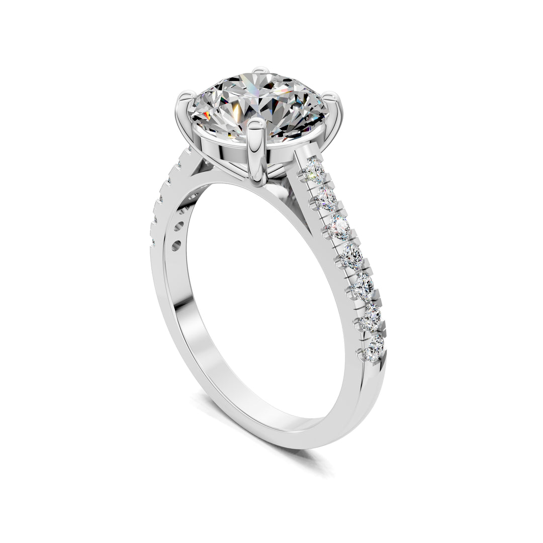 Aurora Pavé Diamond Engagement Ring