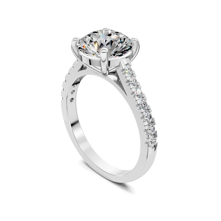 Aurora Pavé Diamond Engagement Ring