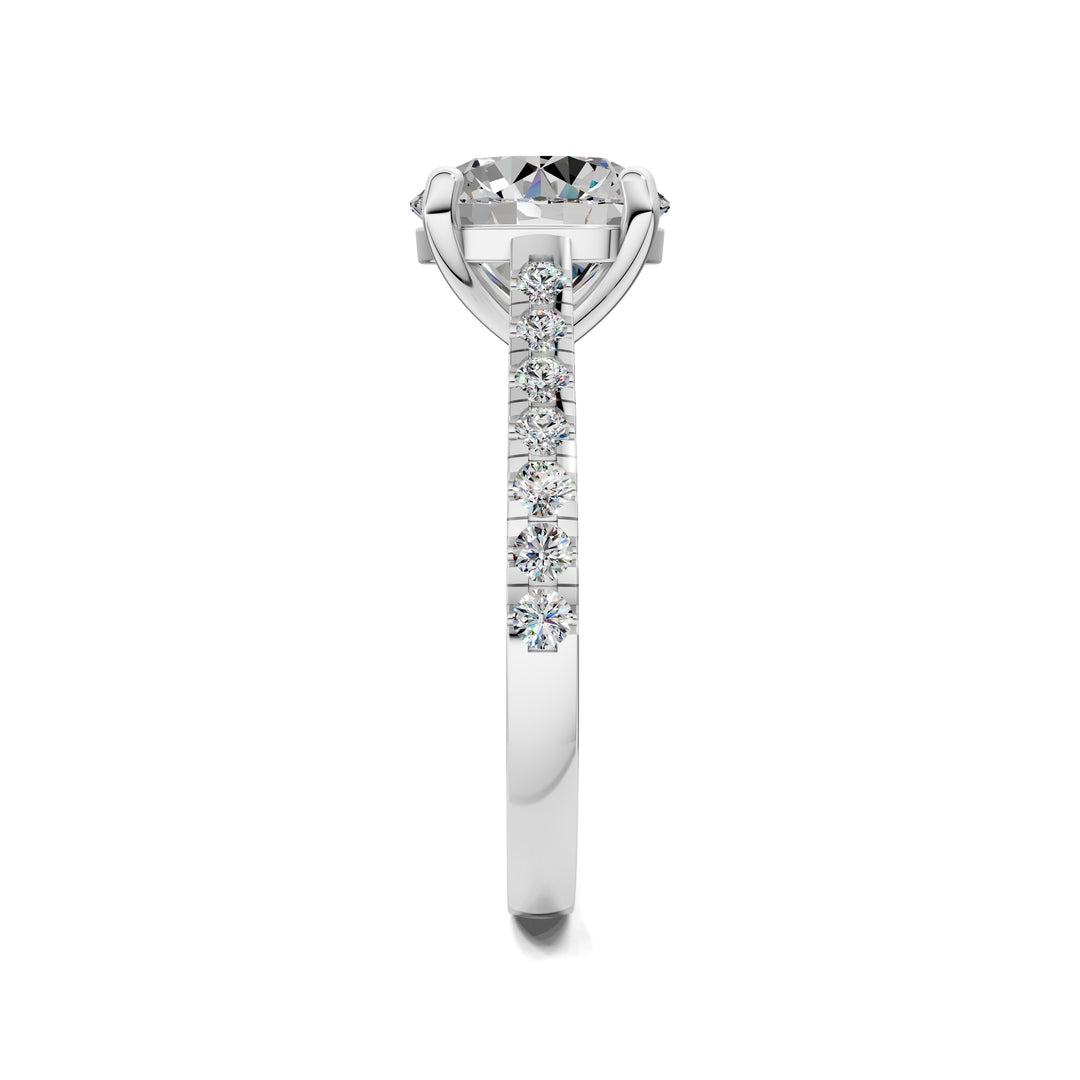 Aurora Pavé Diamond Engagement Ring