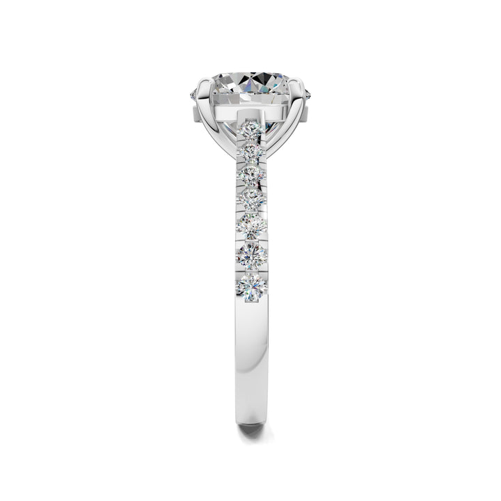 Aurora Pavé Diamond Engagement Ring