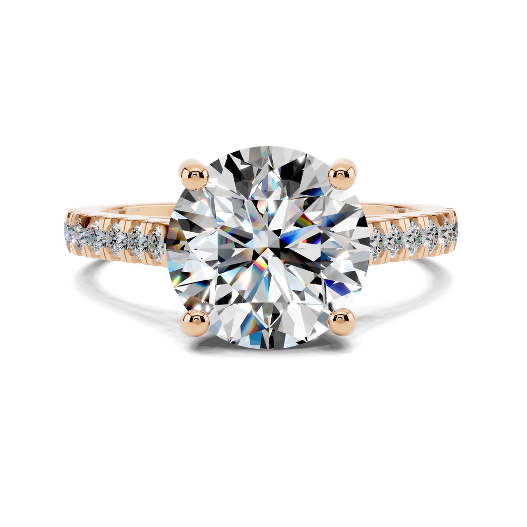 Aurora Pavé Diamond Engagement Ring