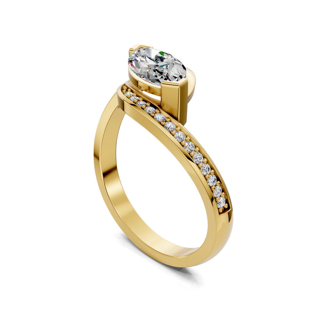 Hannah Marquise Mirage Bypass Ring