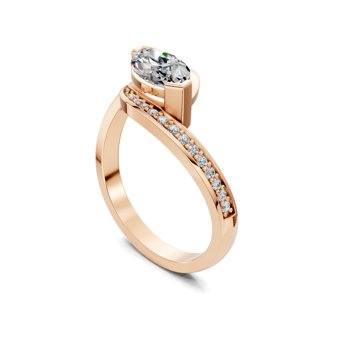 Hannah Marquise Mirage Bypass Ring