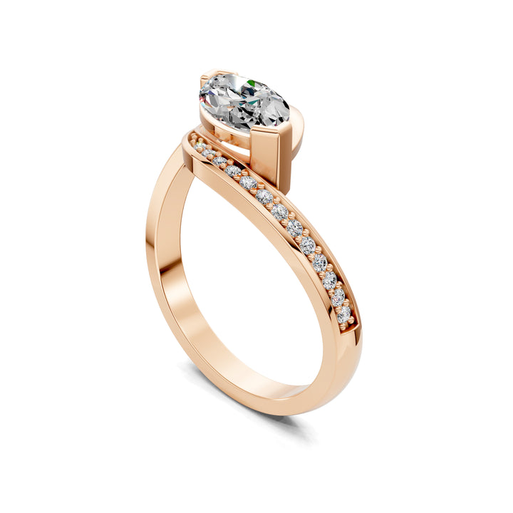Hannah Marquise Mirage Bypass Ring