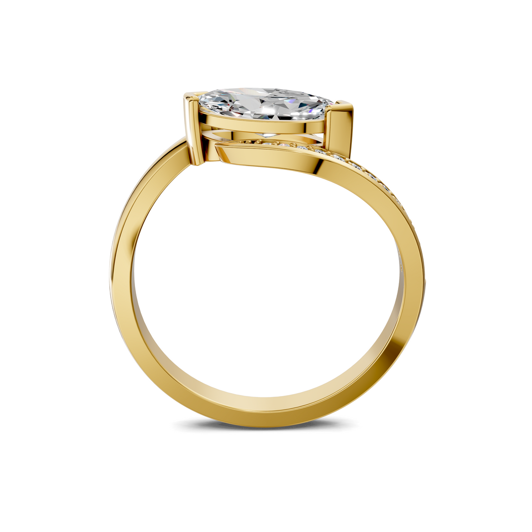 Hannah Marquise Mirage Bypass Ring
