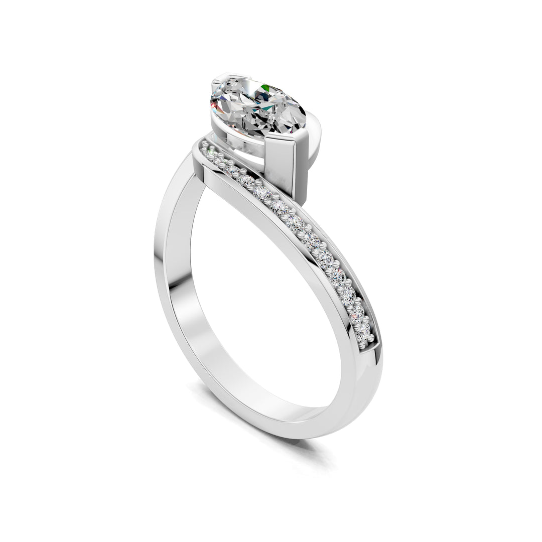 Hannah Marquise Mirage Bypass Ring