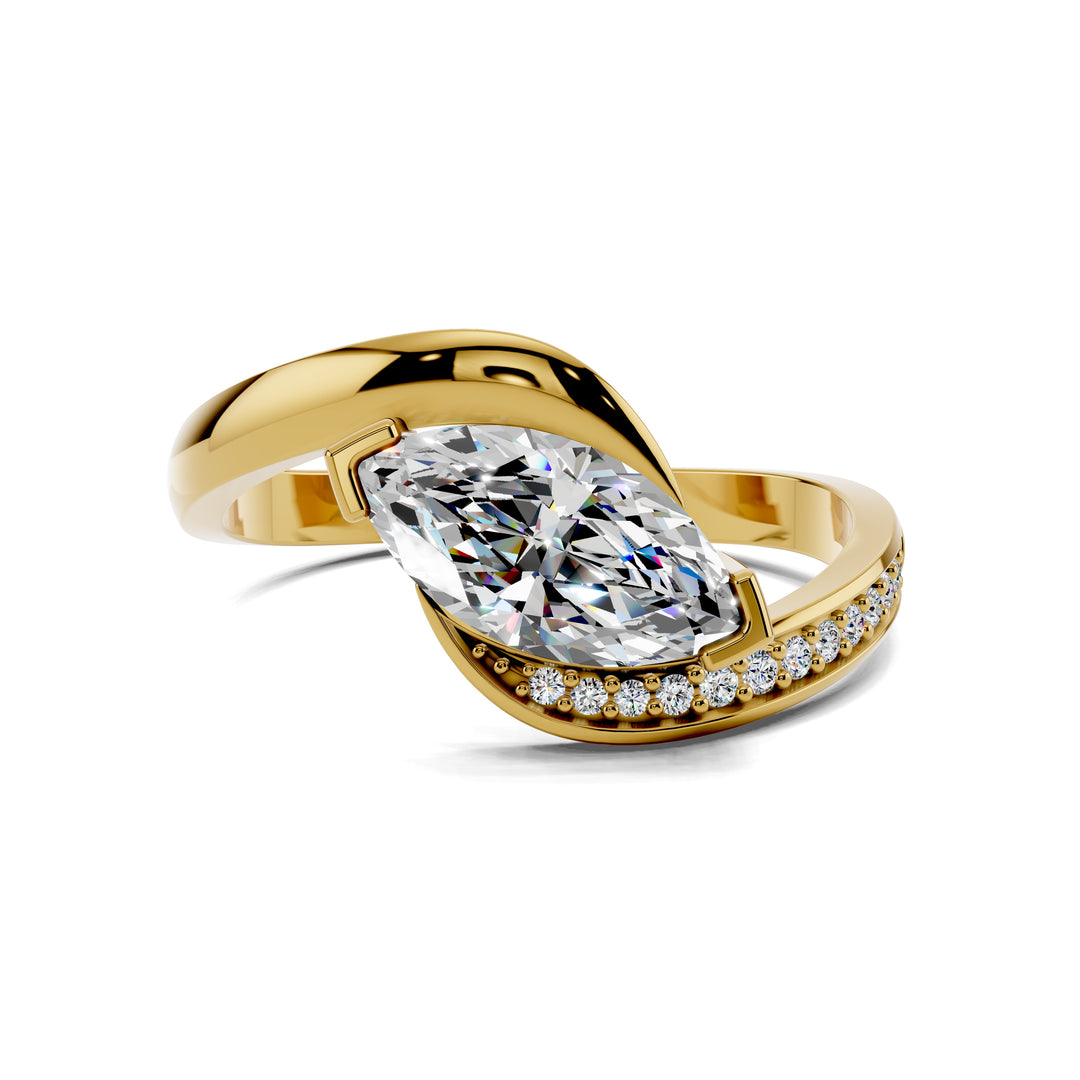 Hannah Marquise Mirage Bypass Ring