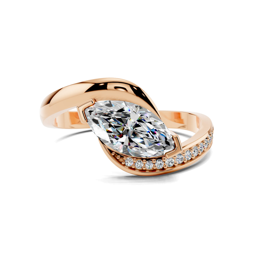 Hannah Marquise Mirage Bypass Ring