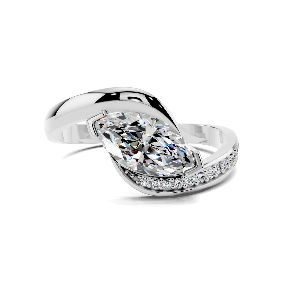 Hannah Marquise Mirage Bypass Ring