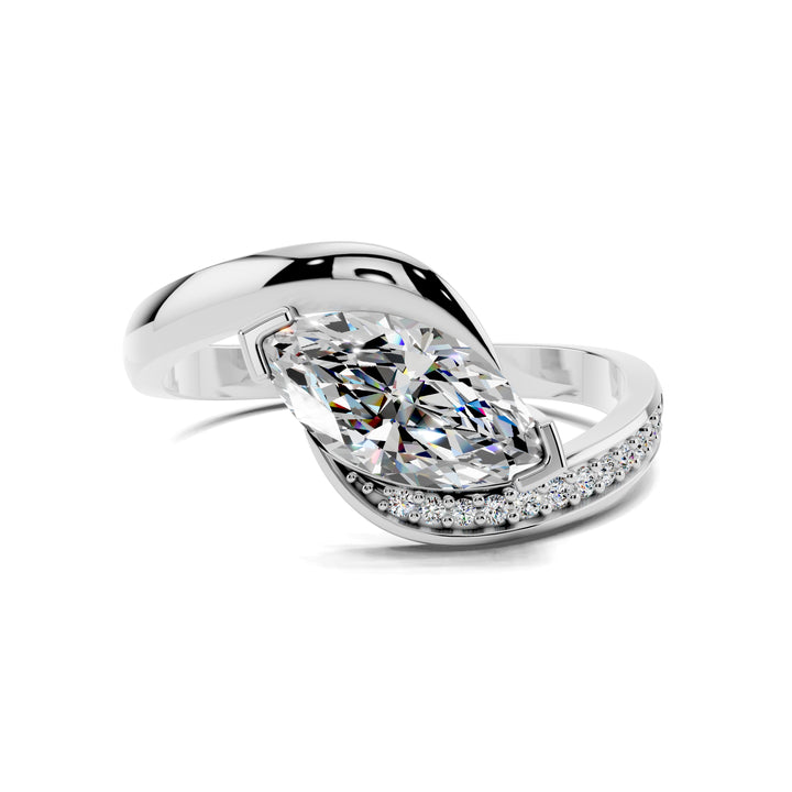 Hannah Marquise Mirage Bypass Ring