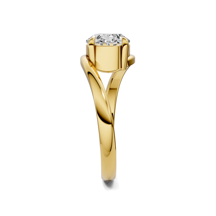 Samantha Solitaire Oval Bypass Engagement Ring