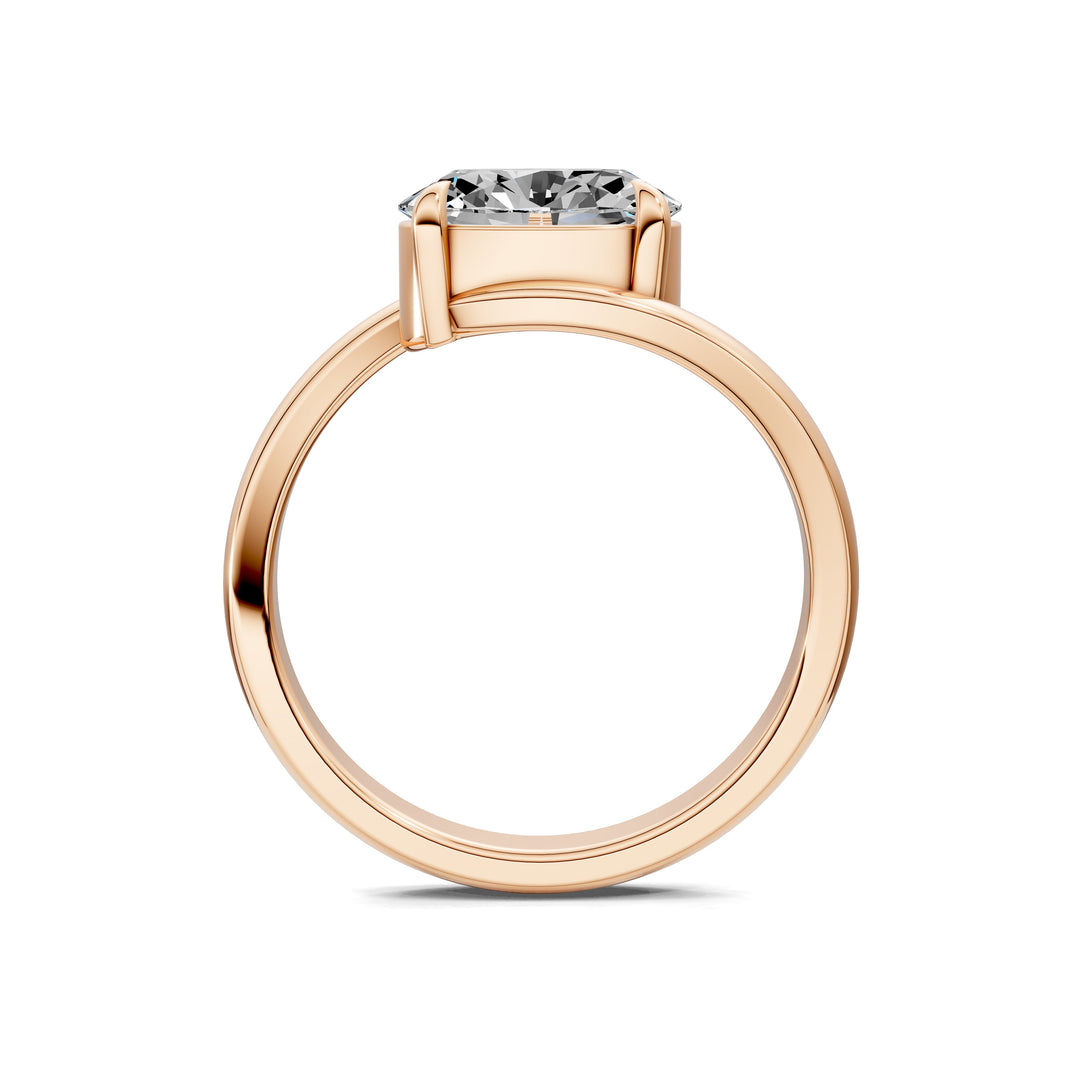 Samantha Solitaire Oval Bypass Engagement Ring