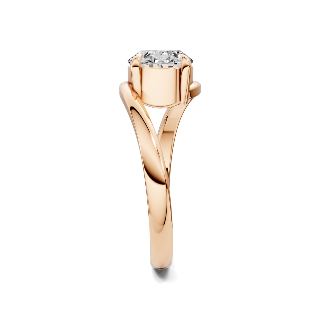 Samantha Solitaire Oval Bypass Engagement Ring