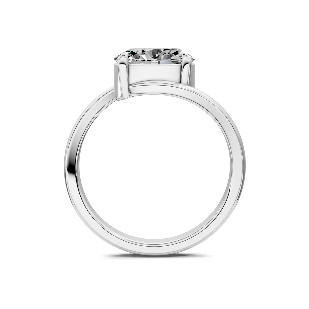 Samantha Solitaire Oval Bypass Engagement Ring
