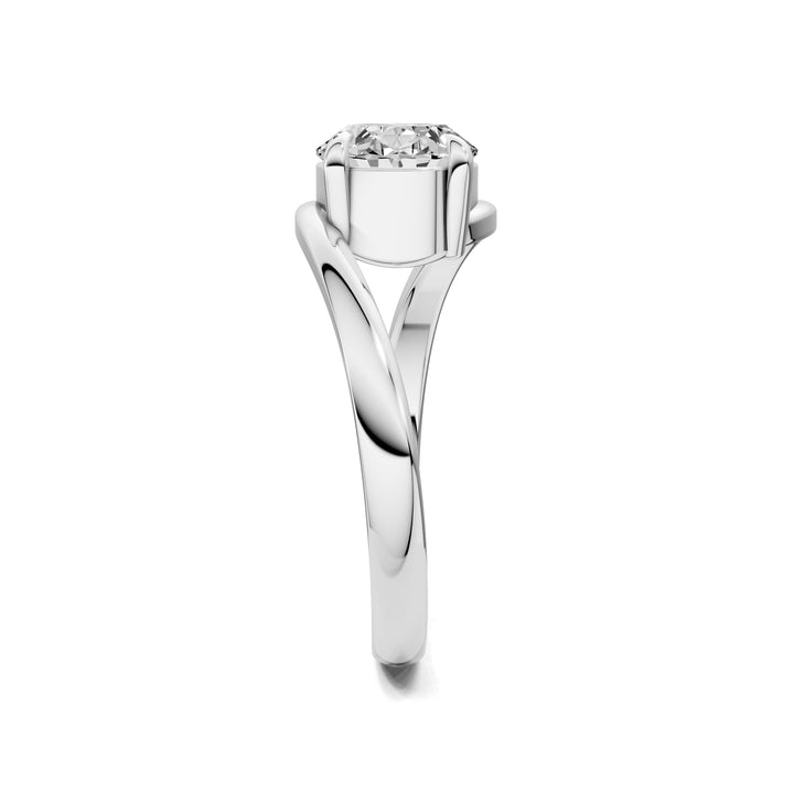 Samantha Solitaire Oval Bypass Engagement Ring