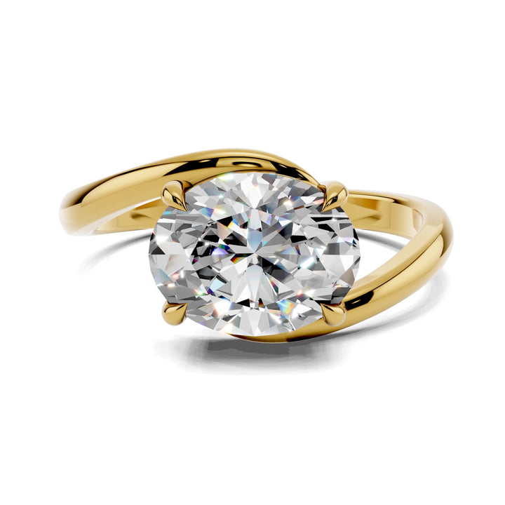 Samantha Solitaire Oval Bypass Engagement Ring